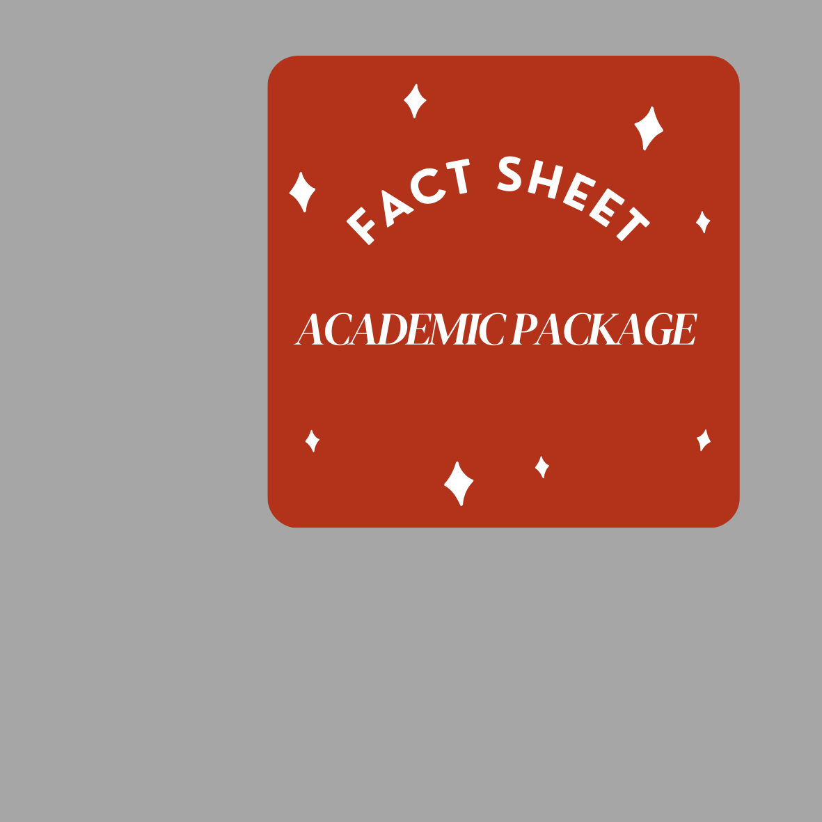 FACT SHEET/ACADEMIC PACKAGE 